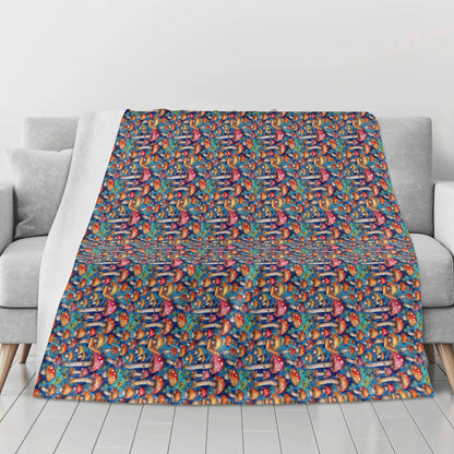 Trippy Tie-Dye Horizontal Flannel Breathable Blanket 4 Sizes - DeRose Seasonal