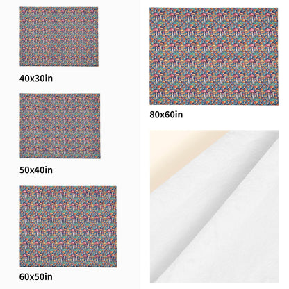 Trippy Tie-Dye Horizontal Flannel Breathable Blanket 4 Sizes - DeRose Seasonal