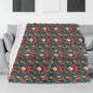 Deathcap Mushroom Horizontal Flannel Breathable Blanket 4 Sizes - DeRose Seasonal