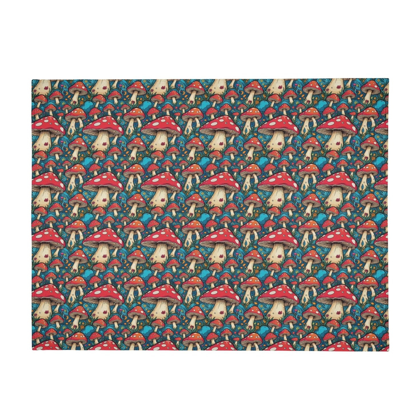 Deathcap Mushroom Horizontal Flannel Breathable Blanket 4 Sizes - DeRose Seasonal