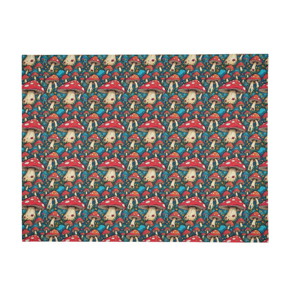 Deathcap Mushroom Horizontal Flannel Breathable Blanket 4 Sizes - DeRose Seasonal