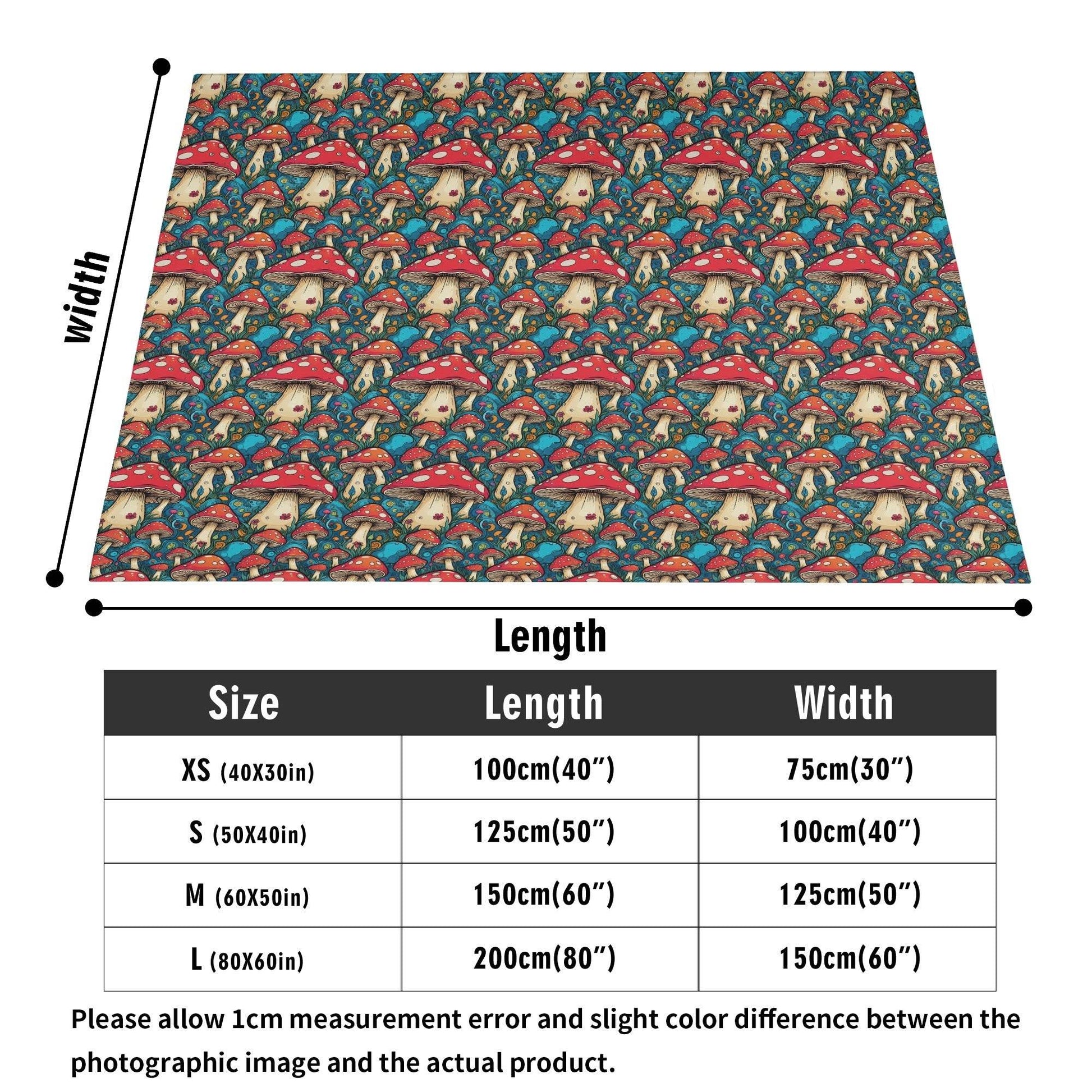 Deathcap Mushroom Horizontal Flannel Breathable Blanket 4 Sizes - DeRose Seasonal
