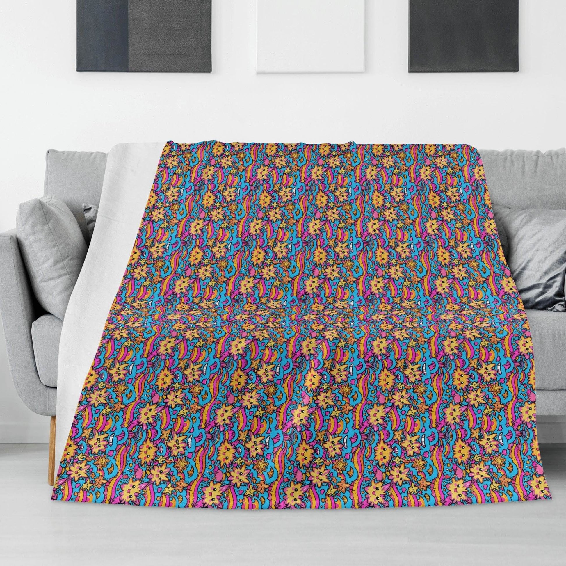 Squishy Star Horizontal Flannel Breathable Blanket 4 Sizes - DeRose Seasonal