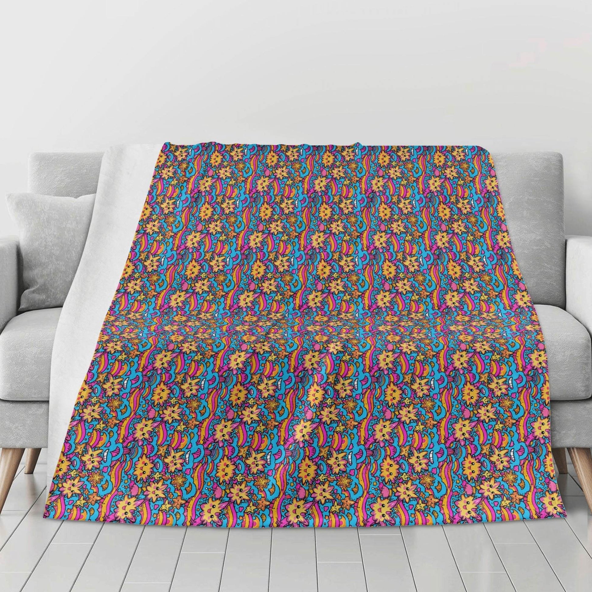 Squishy Star Horizontal Flannel Breathable Blanket 4 Sizes - DeRose Seasonal