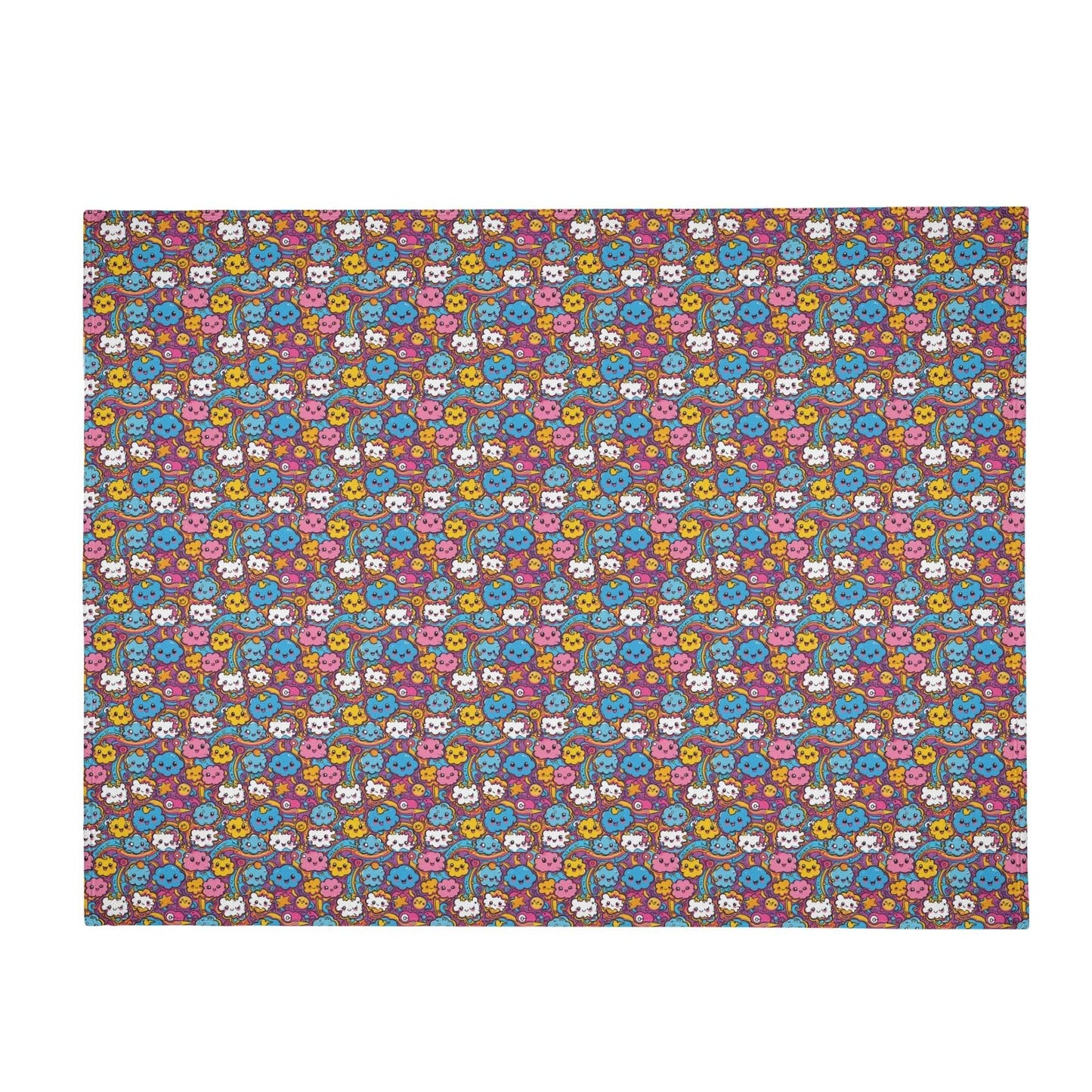 Cute Clouds Horizontal Flannel Breathable Blanket 4 Sizes - DeRose Seasonal