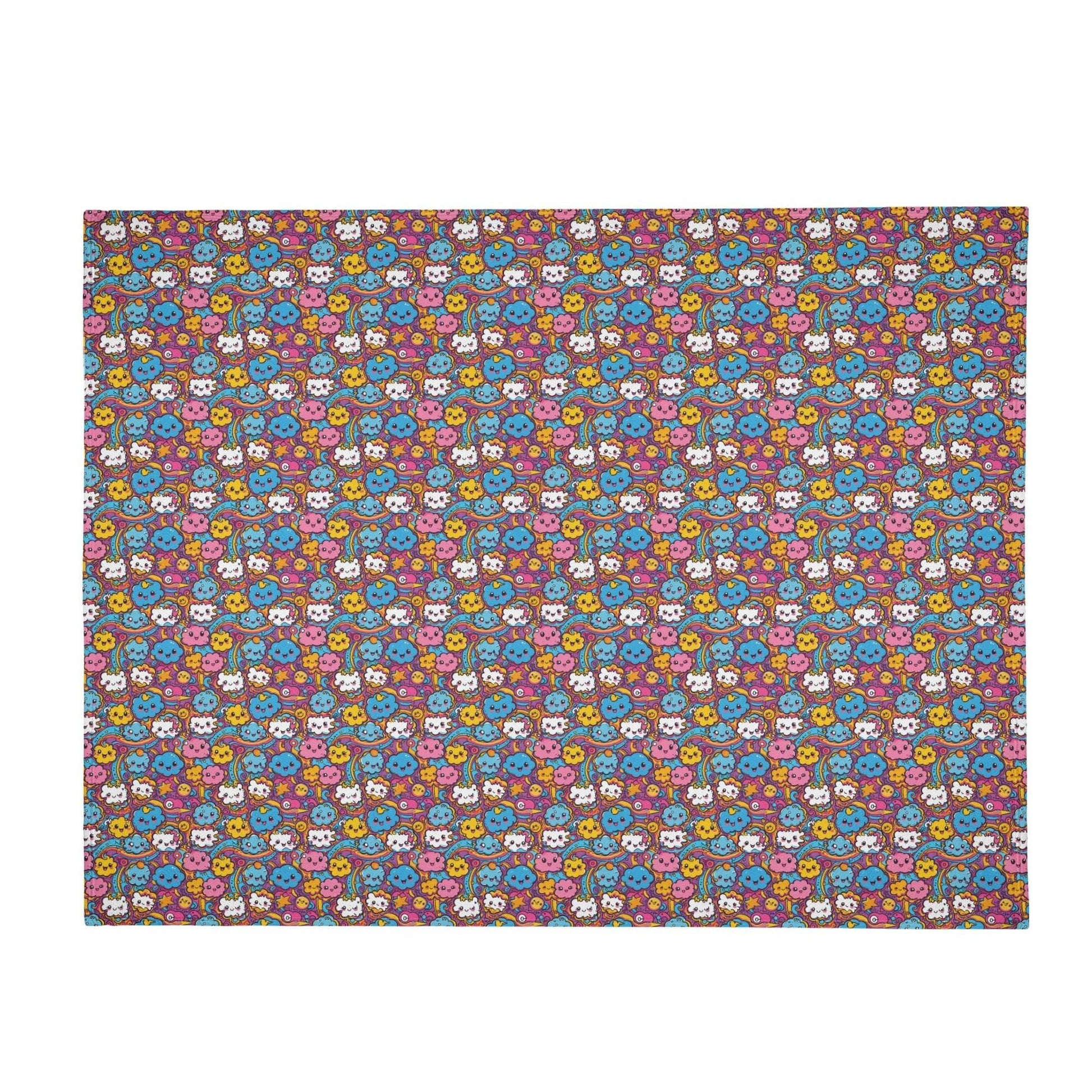 Cute Clouds Horizontal Flannel Breathable Blanket 4 Sizes - DeRose Seasonal