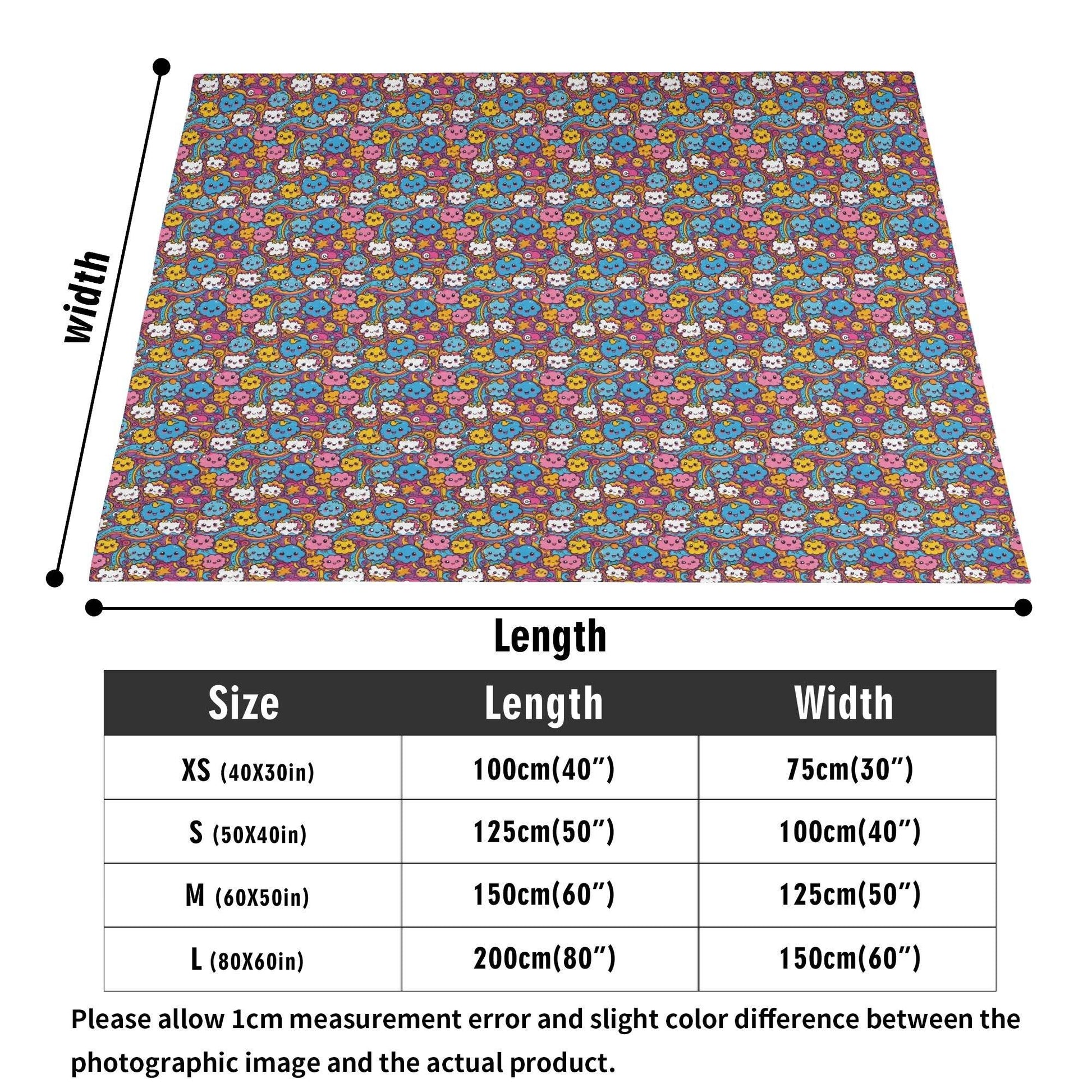 Cute Clouds Horizontal Flannel Breathable Blanket 4 Sizes - DeRose Seasonal