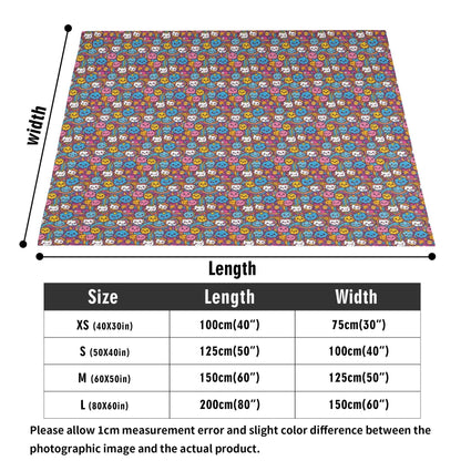 Cute Clouds Horizontal Flannel Breathable Blanket 4 Sizes - DeRose Seasonal