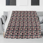 Skull and Pink Rose Horizontal Flannel Breathable Blanket 4 Sizes - DeRose Seasonal