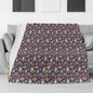 Pastel Floral and Skulls Horizontal Flannel Breathable Blanket 4 Sizes - DeRose Seasonal