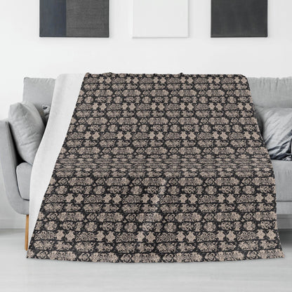 Gothic Emblem Horizontal Flannel Breathable Blanket 4 Sizes - DeRose Seasonal
