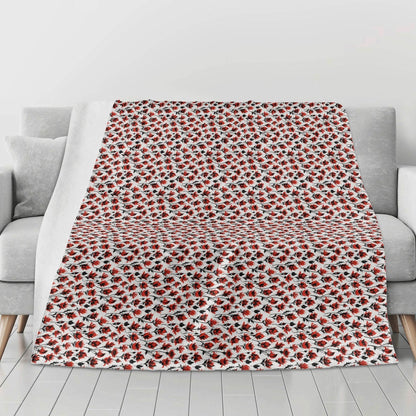 Floral Fire Horizontal Flannel Breathable Blanket 4 Sizes - DeRose Seasonal