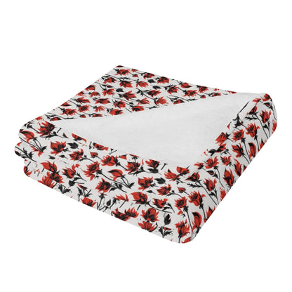 Floral Fire Horizontal Flannel Breathable Blanket 4 Sizes - DeRose Seasonal