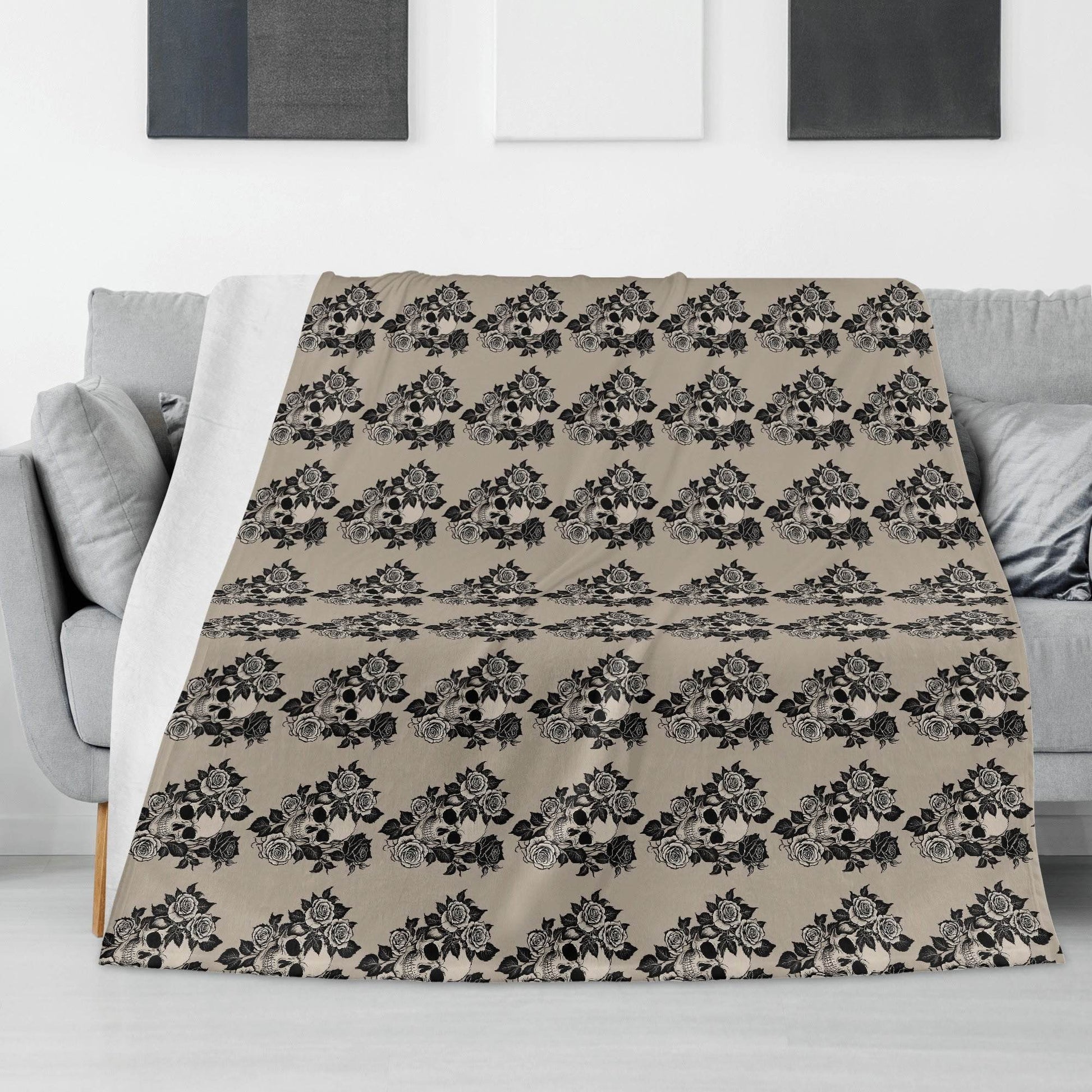 Gothic Tan Horizontal Flannel Breathable Blanket 4 Sizes - DeRose Seasonal