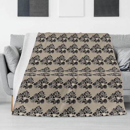 Gothic Tan Horizontal Flannel Breathable Blanket 4 Sizes - DeRose Seasonal