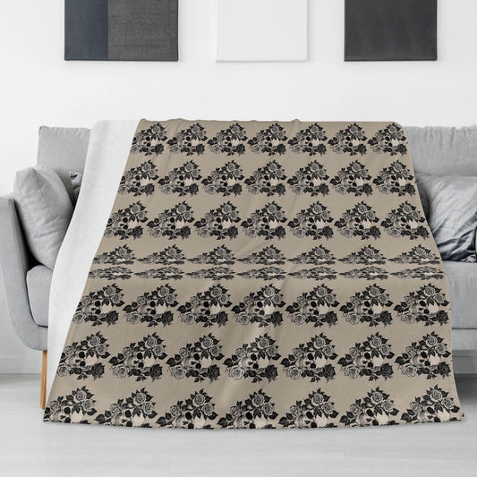 Gothic Tan Horizontal Flannel Breathable Blanket 4 Sizes - DeRose Seasonal