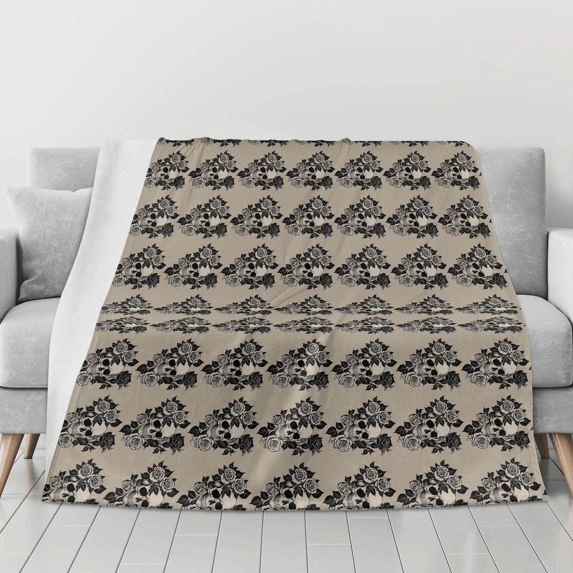Gothic Tan Horizontal Flannel Breathable Blanket 4 Sizes - DeRose Seasonal