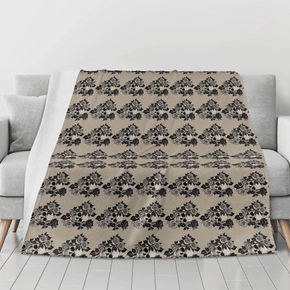 Gothic Tan Horizontal Flannel Breathable Blanket 4 Sizes - DeRose Seasonal