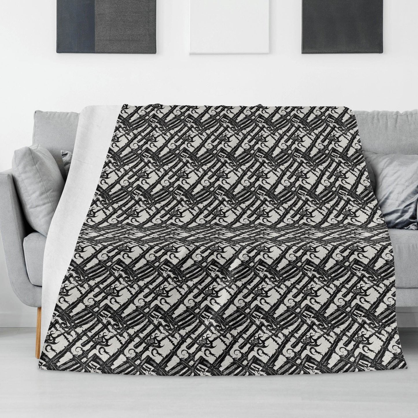 Devil Veins Horizontal Flannel Breathable Blanket 4 Sizes - DeRose Seasonal