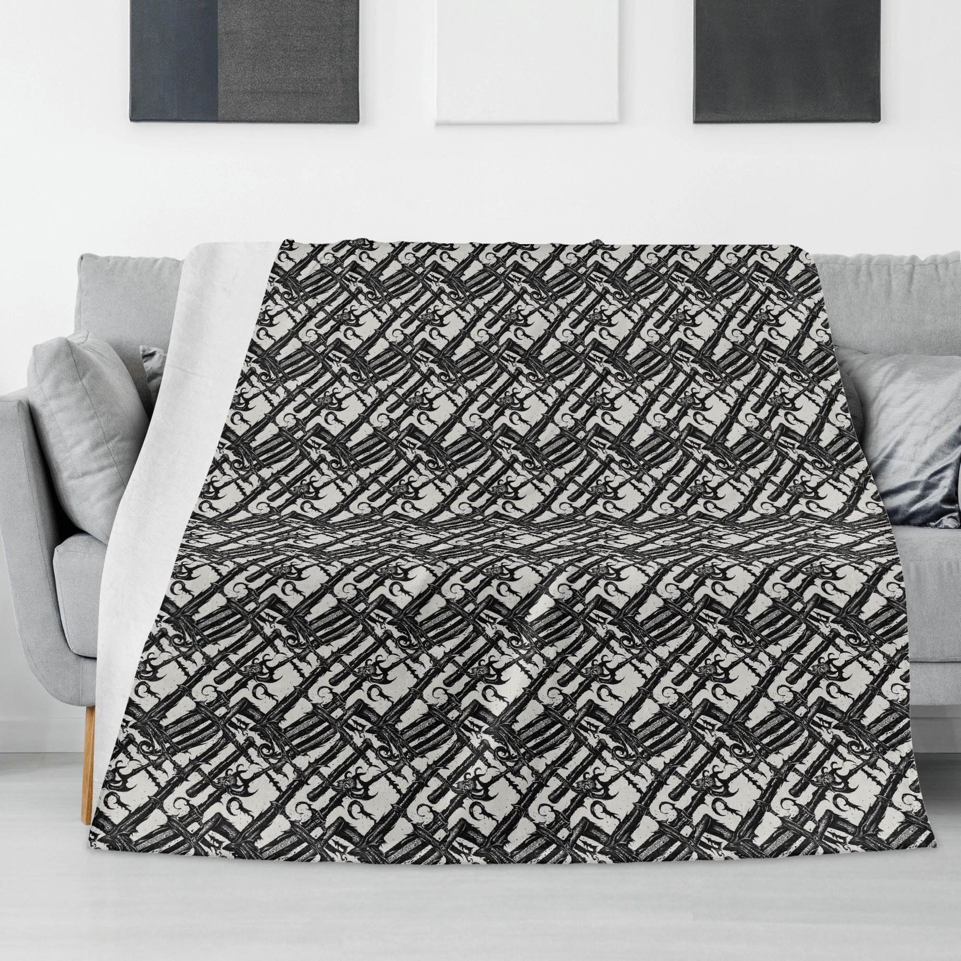 Devil Veins Horizontal Flannel Breathable Blanket 4 Sizes - DeRose Seasonal