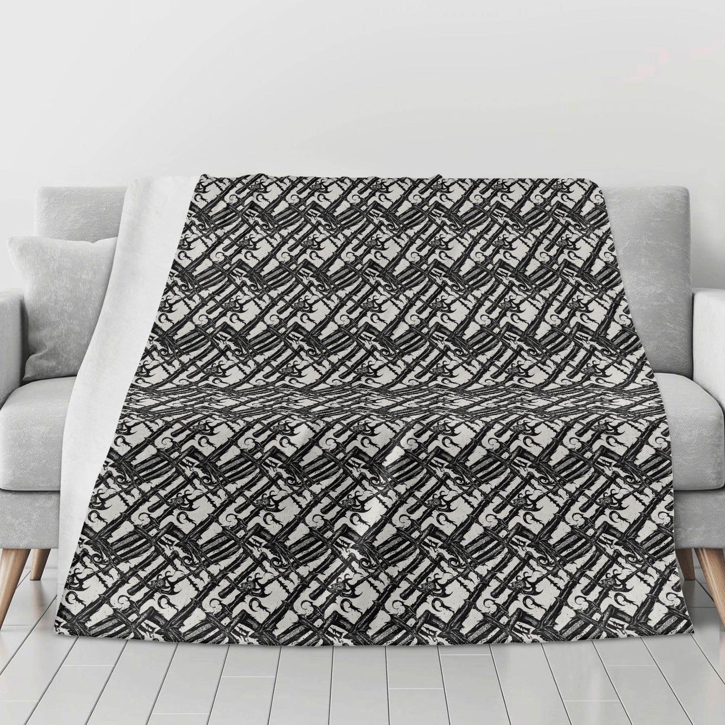Devil Veins Horizontal Flannel Breathable Blanket 4 Sizes - DeRose Seasonal