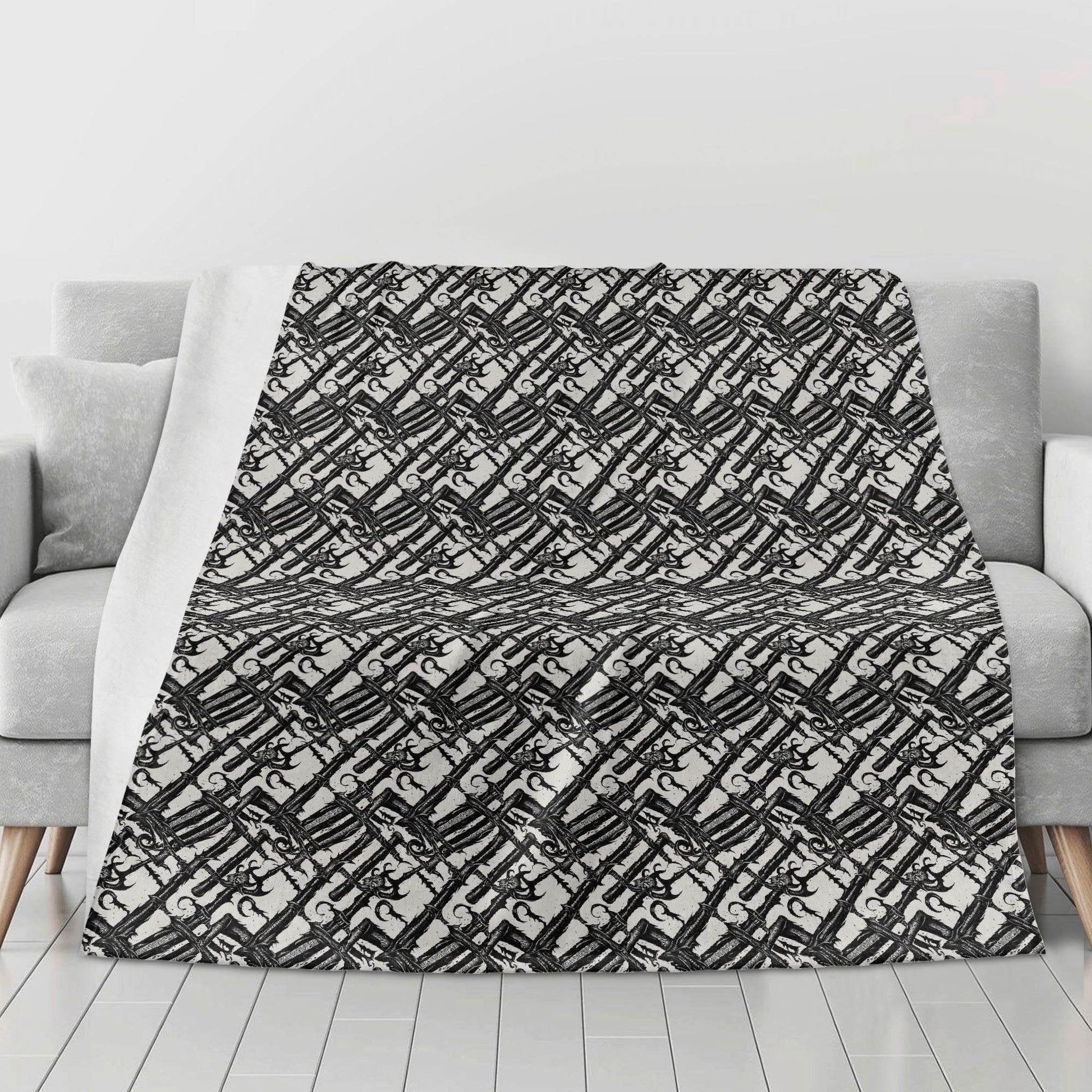 Devil Veins Horizontal Flannel Breathable Blanket 4 Sizes - DeRose Seasonal