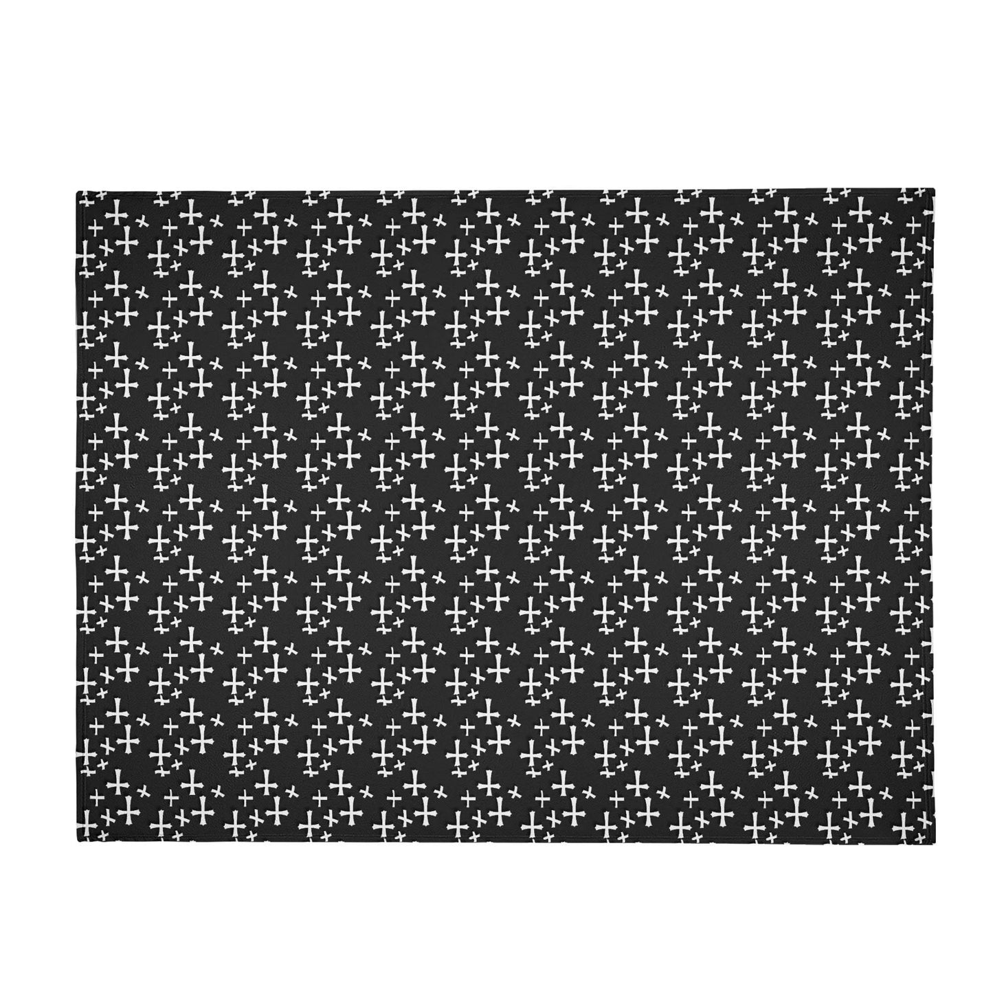Little Crosses Horizontal Flannel Breathable Blanket 4 Sizes - DeRose Seasonal
