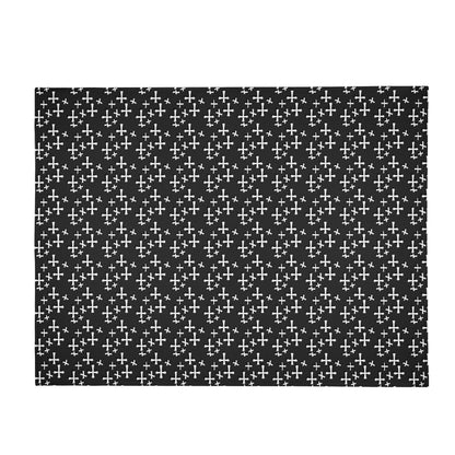 Little Crosses Horizontal Flannel Breathable Blanket 4 Sizes - DeRose Seasonal