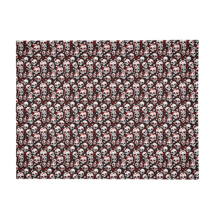 Love Skulls Horizontal Flannel Breathable Blanket 4 Sizes - DeRose Seasonal