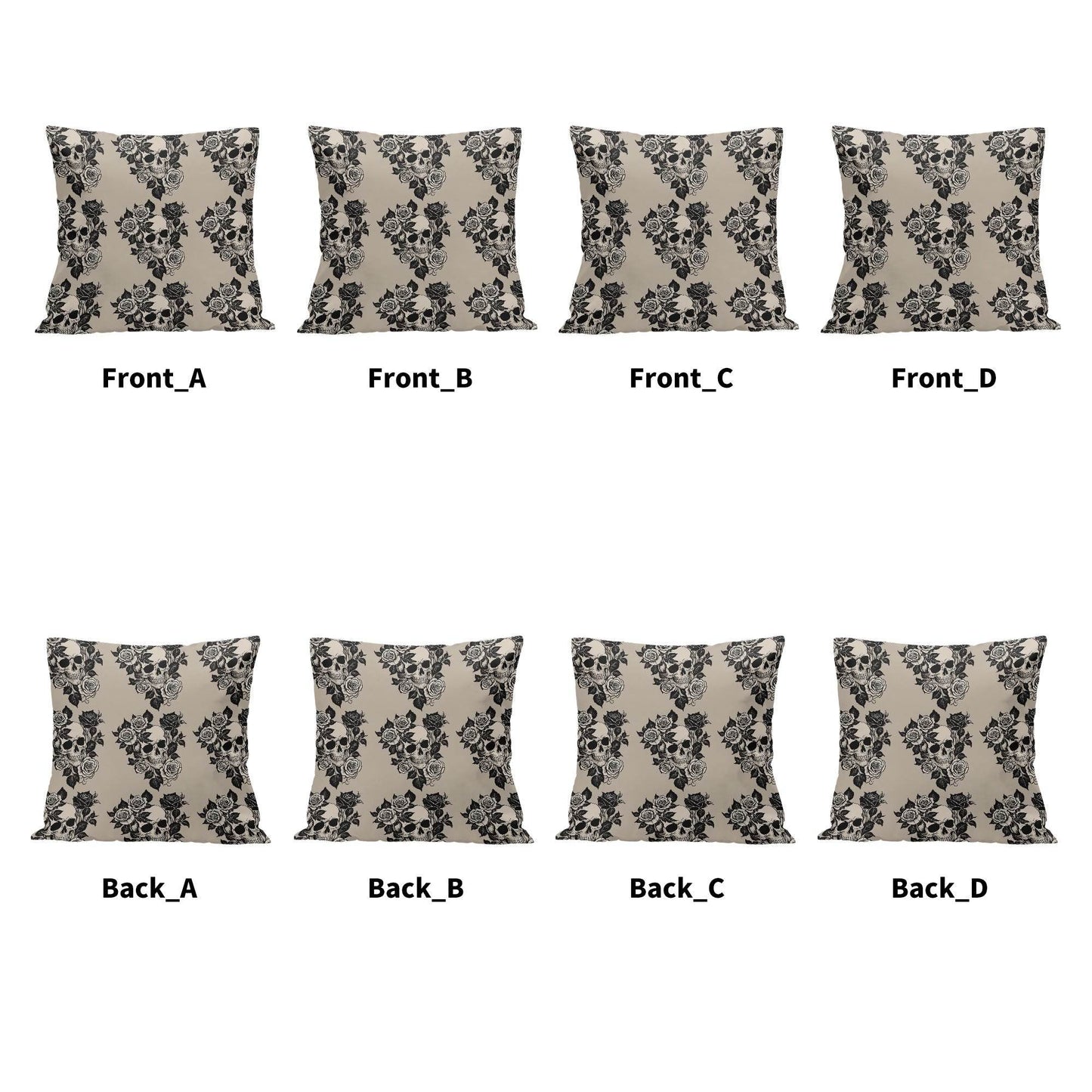 Gothic Tan Peach Velvet 4 Pcs Square Pillow Case Covers (5 sizes) - DeRose Seasonal