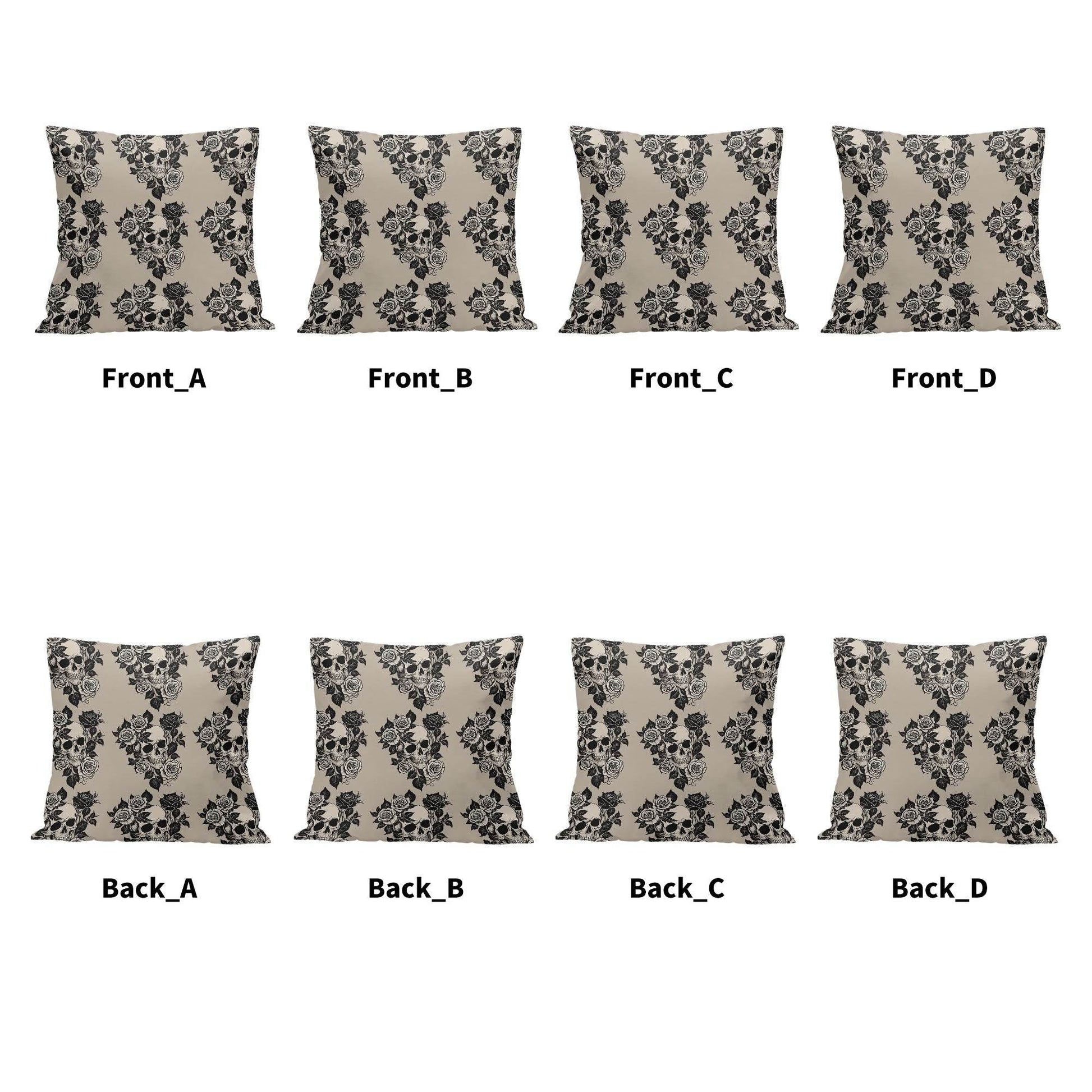 Gothic Tan Peach Velvet 4 Pcs Square Pillow Case Covers (5 sizes) - DeRose Seasonal