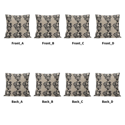 Gothic Tan Peach Velvet 4 Pcs Square Pillow Case Covers (5 sizes) - DeRose Seasonal