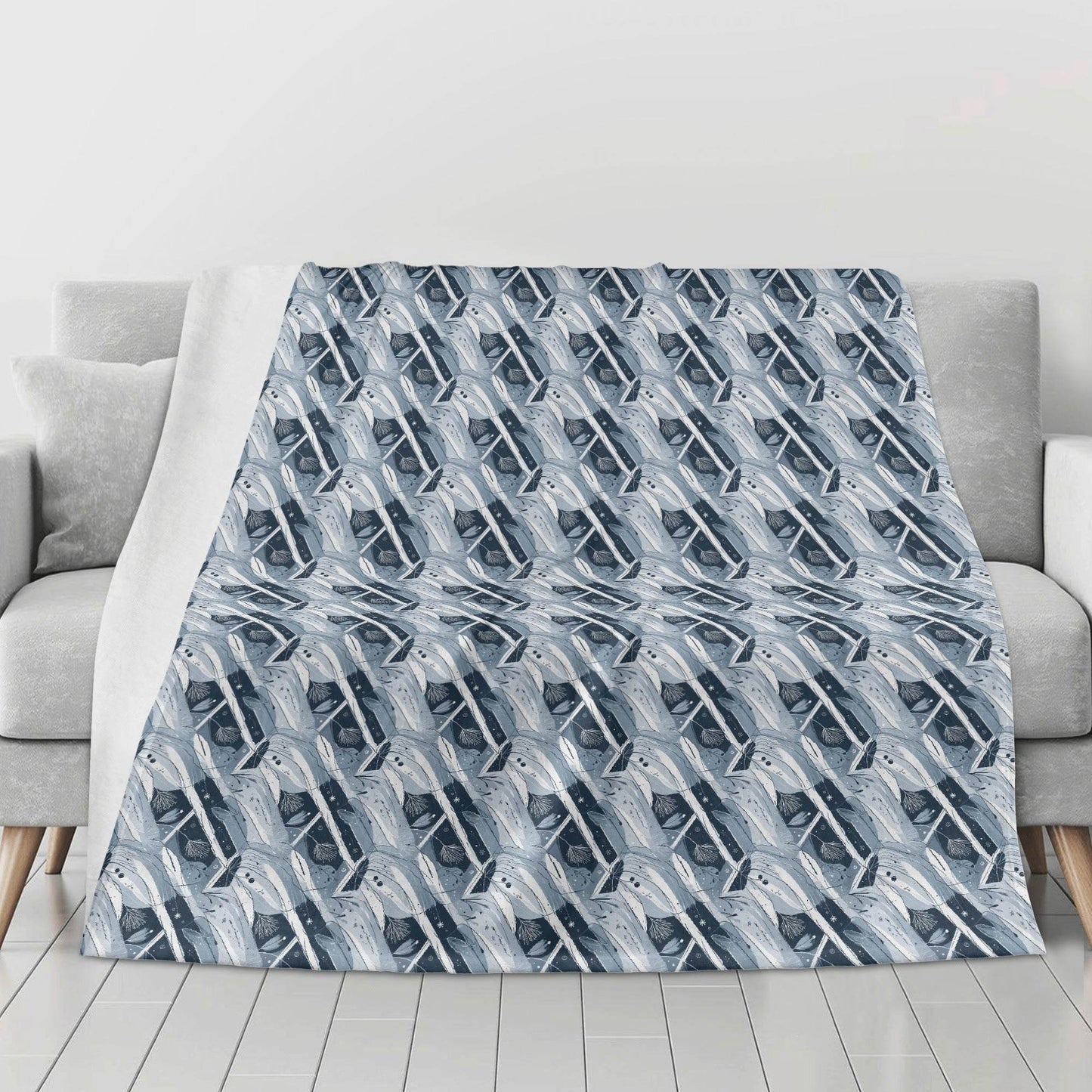 Blue Wind Horizontal Flannel Breathable Blanket 4 Sizes - DeRose Seasonal