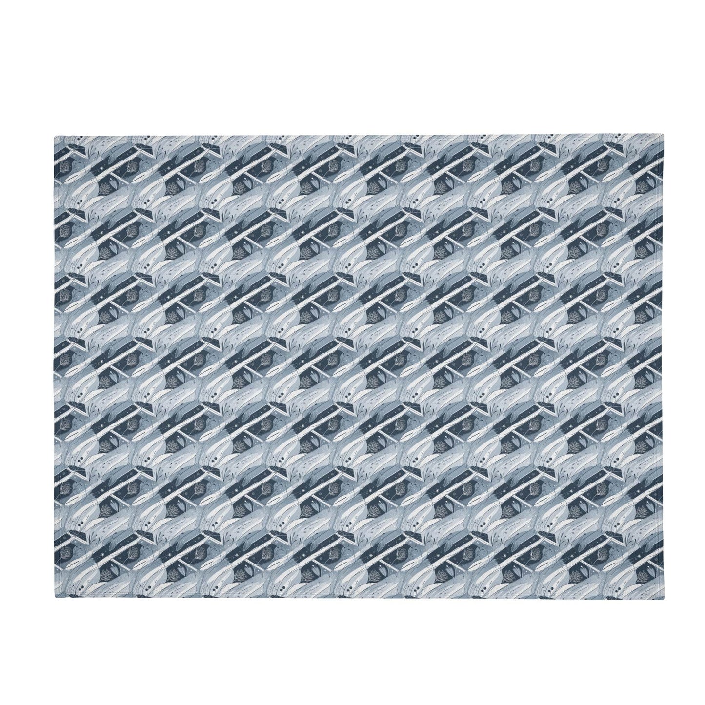 Blue Wind Horizontal Flannel Breathable Blanket 4 Sizes - DeRose Seasonal