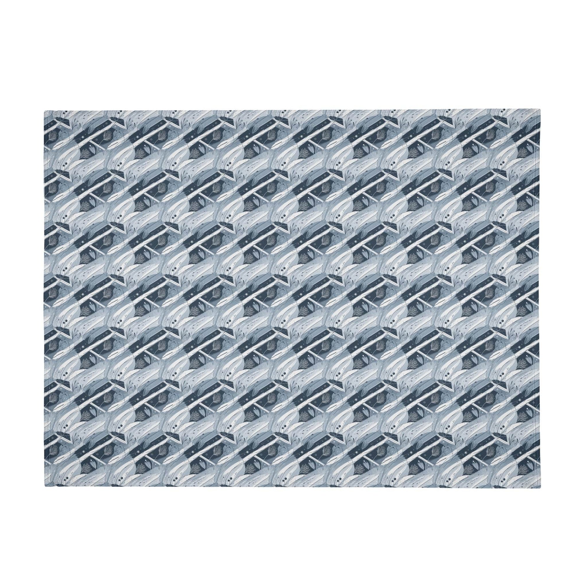 Blue Wind Horizontal Flannel Breathable Blanket 4 Sizes - DeRose Seasonal