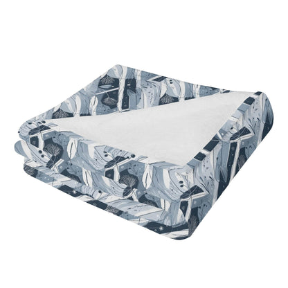 Blue Wind Horizontal Flannel Breathable Blanket 4 Sizes - DeRose Seasonal