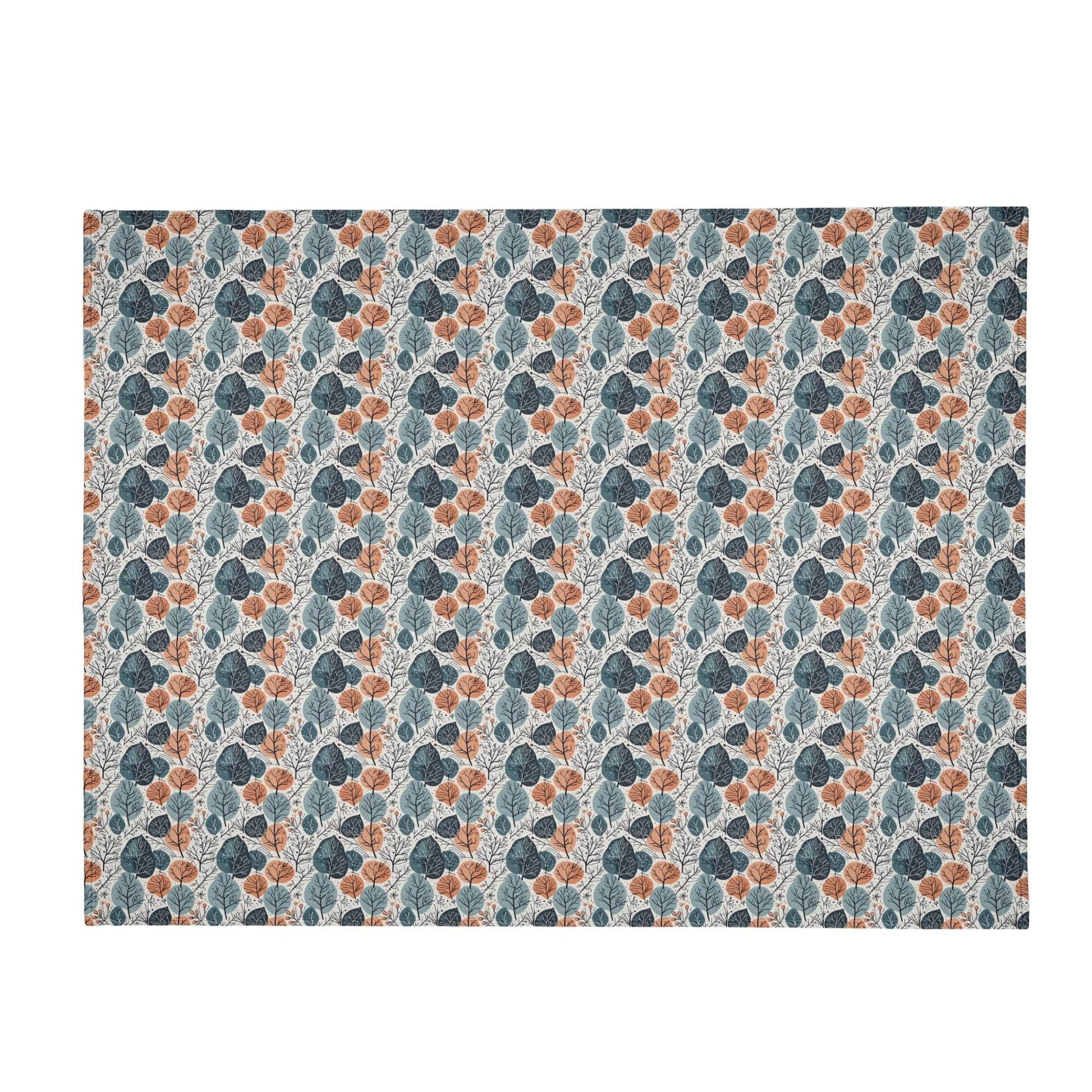 Freezing Leaves Horizontal Flannel Breathable Blanket 4 Sizes - DeRose Seasonal