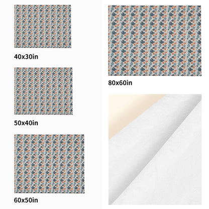 Freezing Leaves Horizontal Flannel Breathable Blanket 4 Sizes - DeRose Seasonal