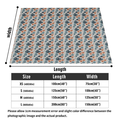 Freezing Leaves Horizontal Flannel Breathable Blanket 4 Sizes - DeRose Seasonal