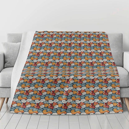 Fall Into Winter Horizontal Flannel Breathable Blanket 4 Sizes - DeRose Seasonal