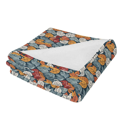 Fall Into Winter Horizontal Flannel Breathable Blanket 4 Sizes - DeRose Seasonal