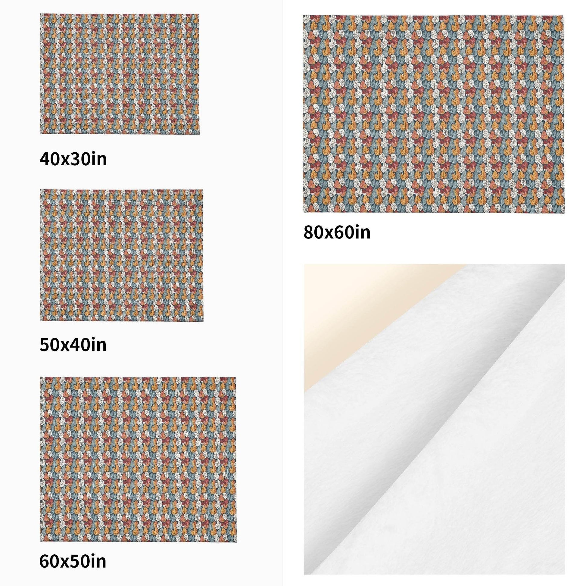 Fall Into Winter Horizontal Flannel Breathable Blanket 4 Sizes - DeRose Seasonal