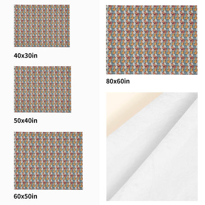 Fall Into Winter Horizontal Flannel Breathable Blanket 4 Sizes - DeRose Seasonal
