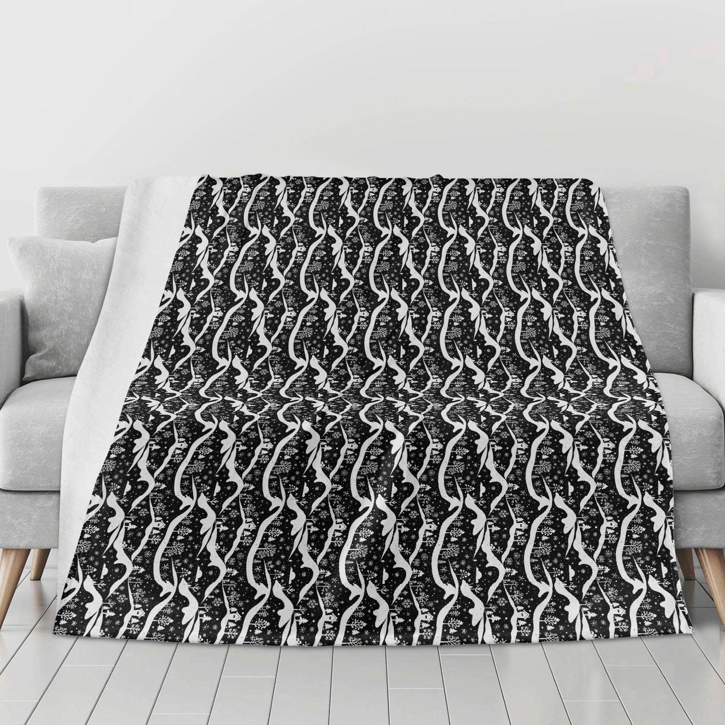 Winter Town Horizontal Flannel Breathable Blanket 4 Sizes - DeRose Seasonal