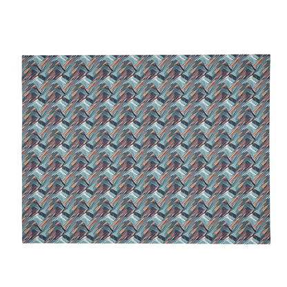 Abstract Breeze Horizontal Flannel Breathable Blanket 4 Sizes - DeRose Seasonal