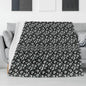 White and Green Clovers Horizontal Flannel Breathable Blanket 4 Sizes - DeRose Seasonal