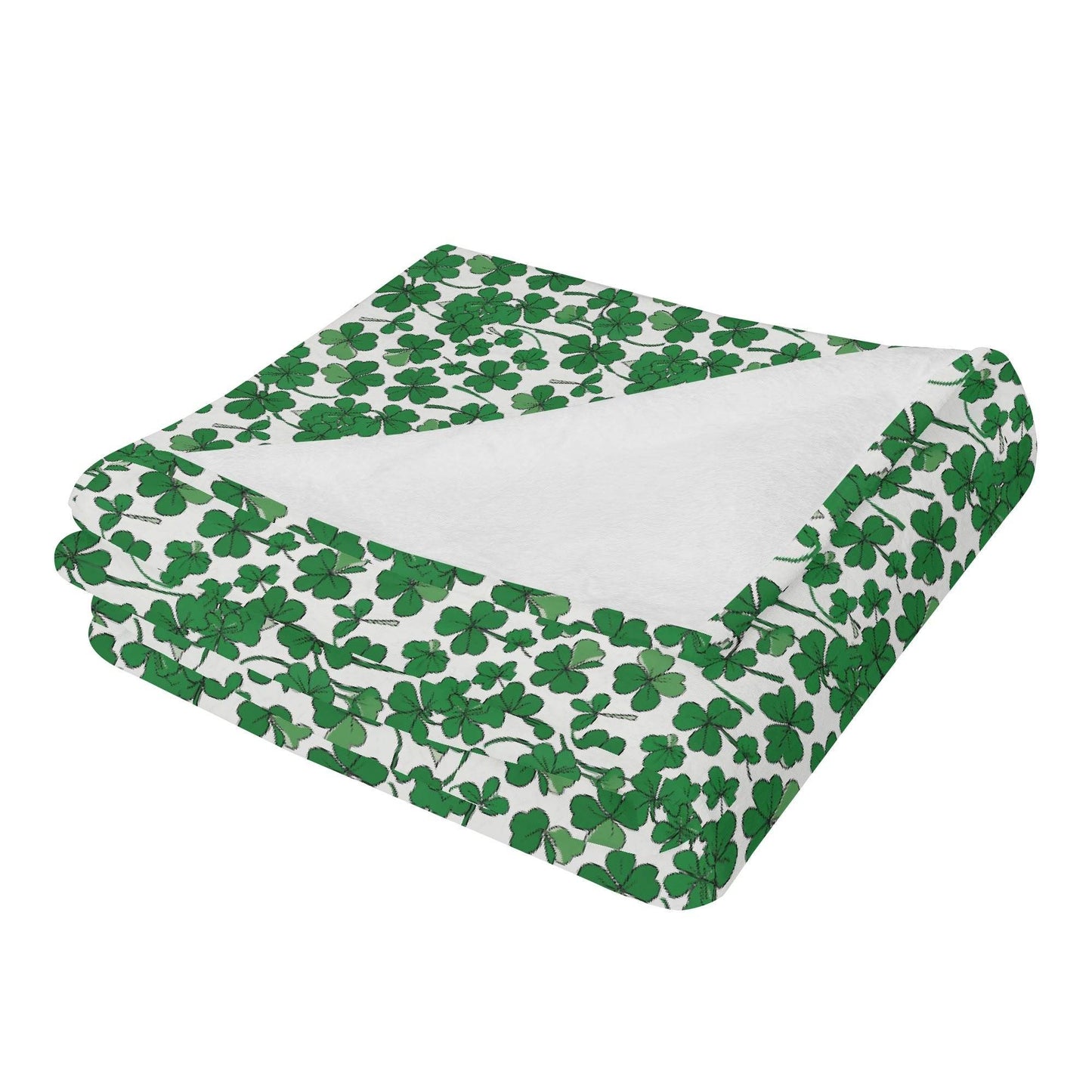 Little Clovers Horizontal Flannel Breathable Blanket 4 Sizes - DeRose Seasonal