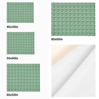 Little Clovers Horizontal Flannel Breathable Blanket 4 Sizes - DeRose Seasonal