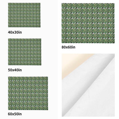 Clover Patch Horizontal Flannel Breathable Blanket 4 Sizes - DeRose Seasonal