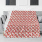 Minimal Hearts Horizontal Flannel Breathable Blanket 4 Sizes - DeRose Seasonal